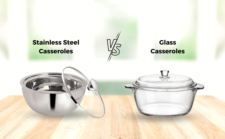 Steel casseroles hotsell