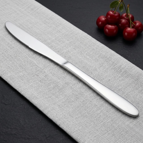 Vinod Florence stainless steel dinner knife set of 6, front view
