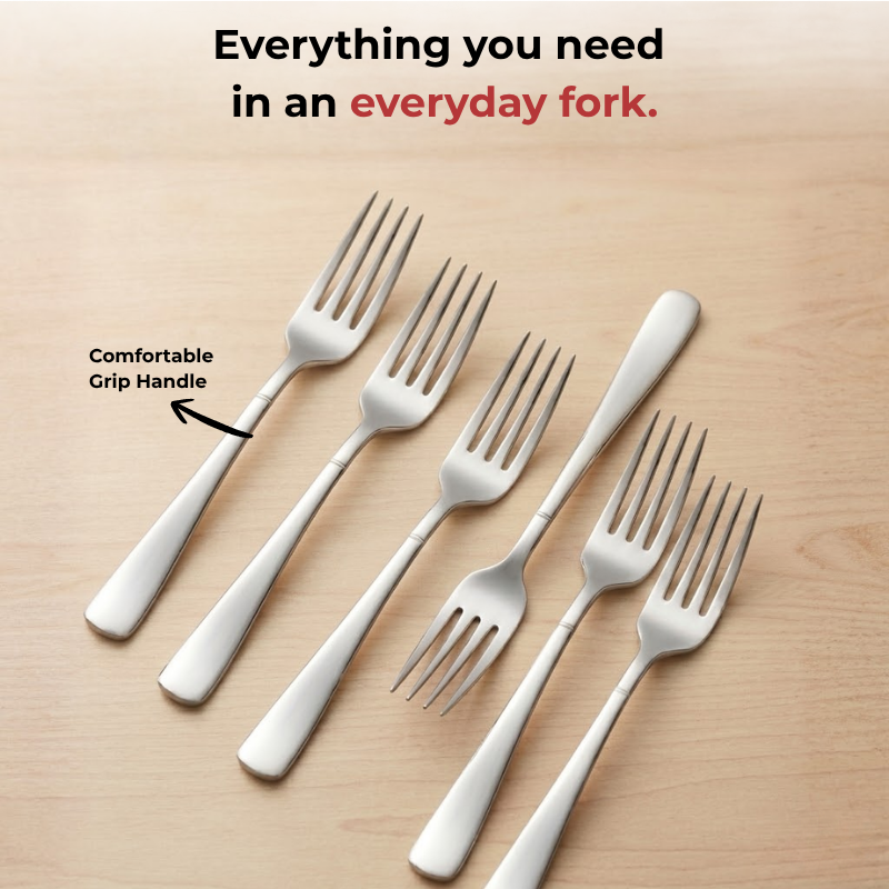 Vinod Aero stainless steel dinner fork set of 12, product view 12