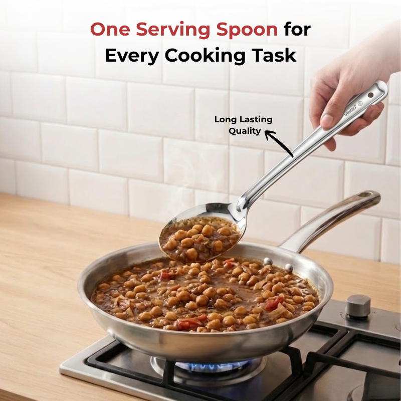 Vinod Stainless Steel Serving Paan / Cooking Spoon Set of 2, product view 11