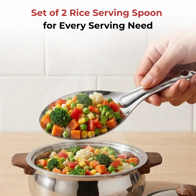 Vinod Stainless Steel Rice Server / Rice Spoon / Rice Chamcha Set of 2, product view 12