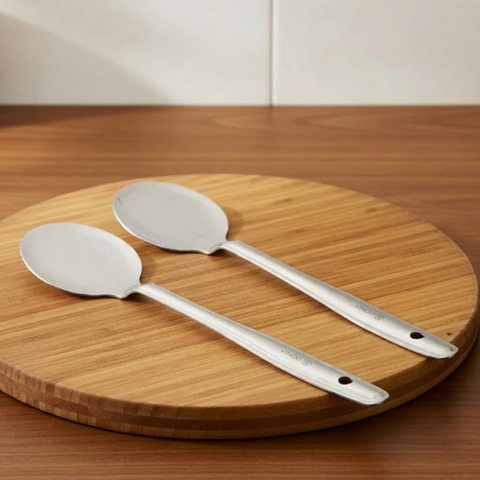 Vinod stainless steel paratha palta turner set of 2, 34 cm, No. 2, front view