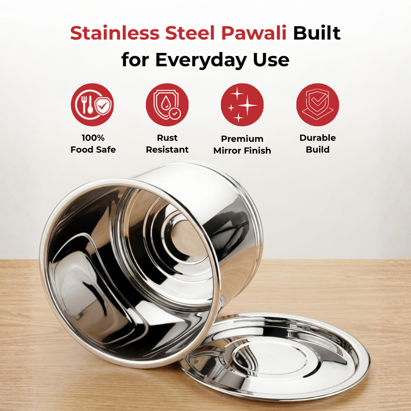 Vinod Stainless Steel Pawali, top view