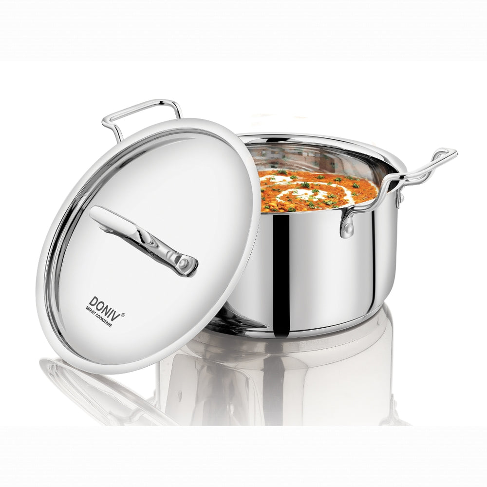 Vinod Doniv Majestic Stainless Steel Sandwich Bottom Sauce Pot With Lid, product view 16