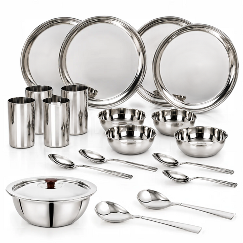VINOD - 10 Pcs Stainless Steel Dinner Set