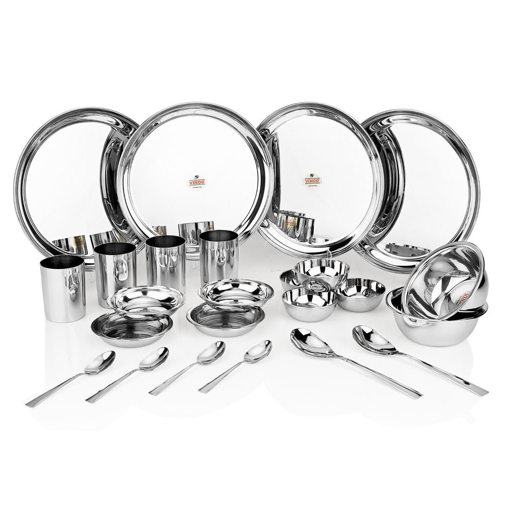 Vinod 24 Pieces Stainless Steel Dinner Set, top view