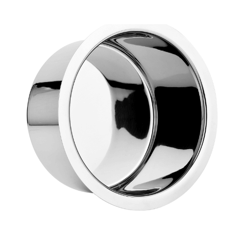 Vinod stainless steel induction friendly flat bottom tope without lid, 5.5 litre & 6.7 litre, no 17 & 18, top view