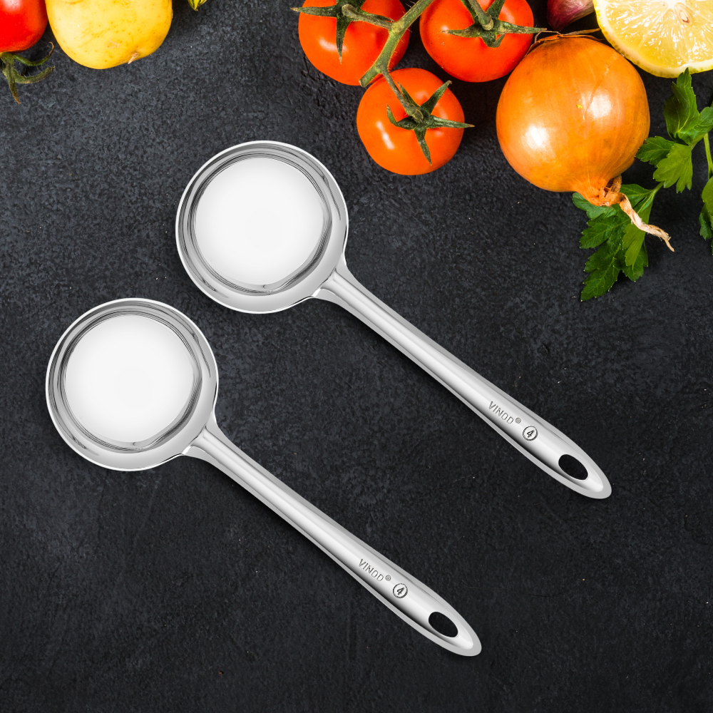 VINOD Stainless Steel Perfect Dosa Making Spoon/Ladle Set of 2 Pcs