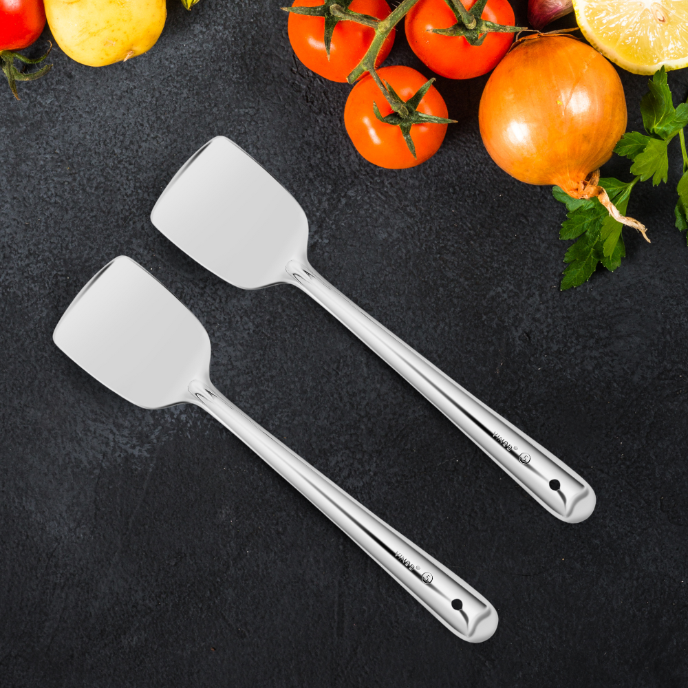 Vinod Stainless Steel Cooking Plata/Turner, Set of 2, Size:4