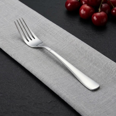 Vinod Aero stainless steel dinner fork set of 12, front view