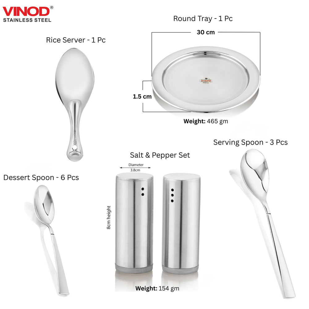 Vinod 53 Pieces Two Tone Dinner Set, in-use view