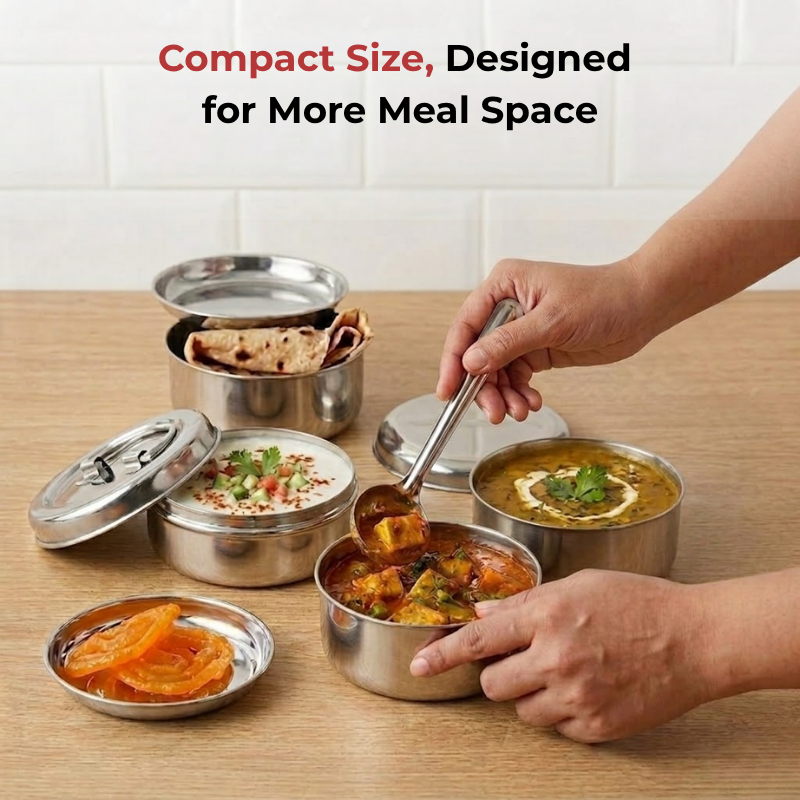 Vinod Stainless Steel Lunch Tiffin Set, product view 7
