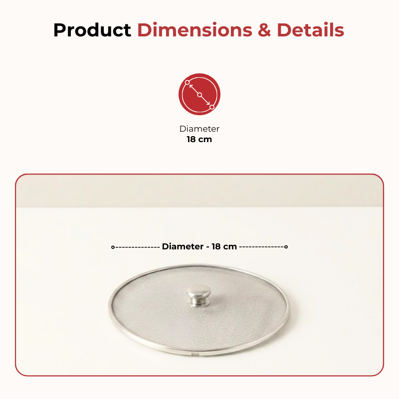 Vinod stainless steel net food cover set of 2, size 7, close-up detail