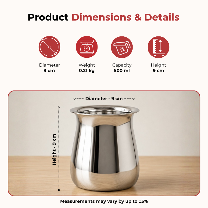 Vinod Stainless Steel Shubham Kalash 500 ml Capacity, product view 7