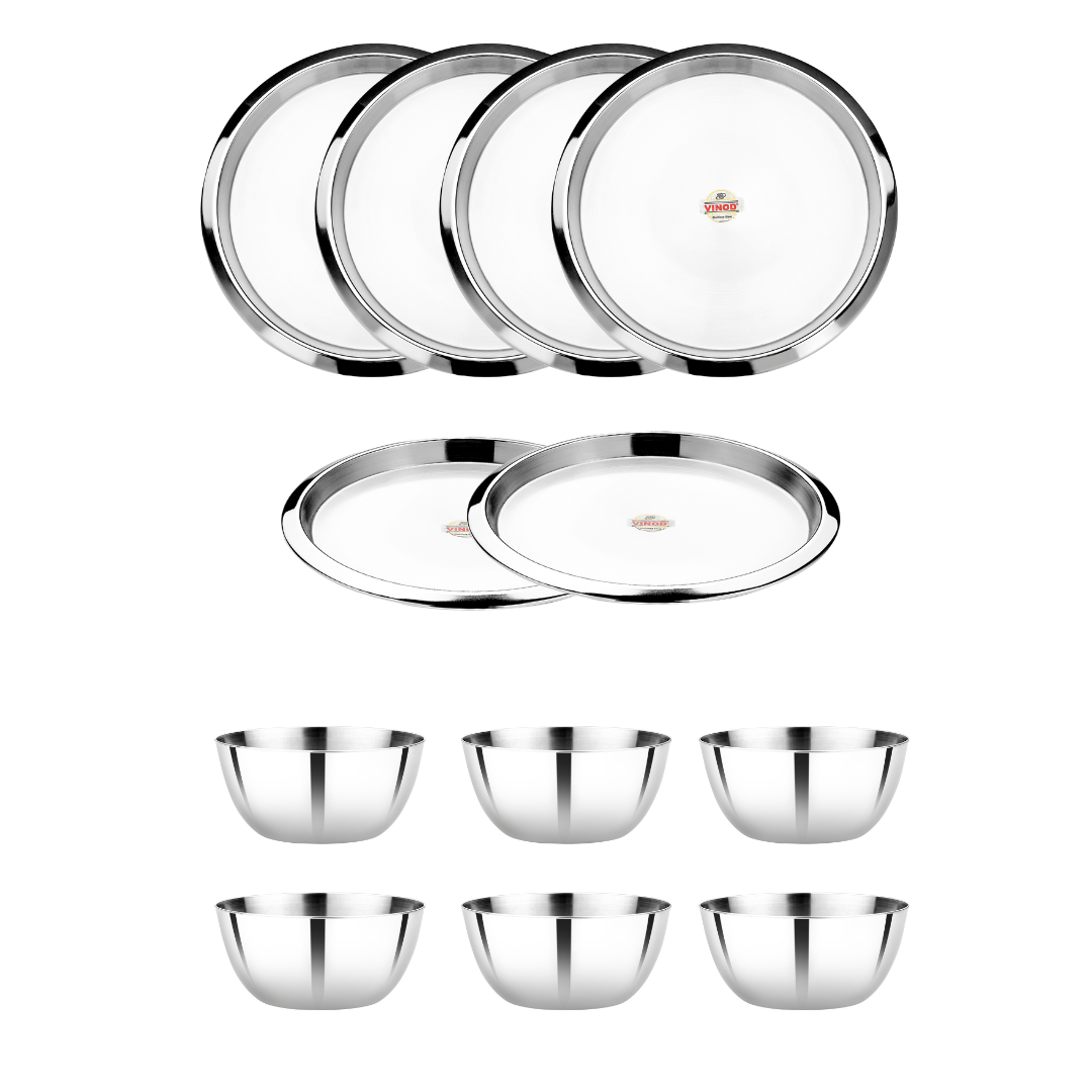 Stainless steel dinner plates and bowls hotsell