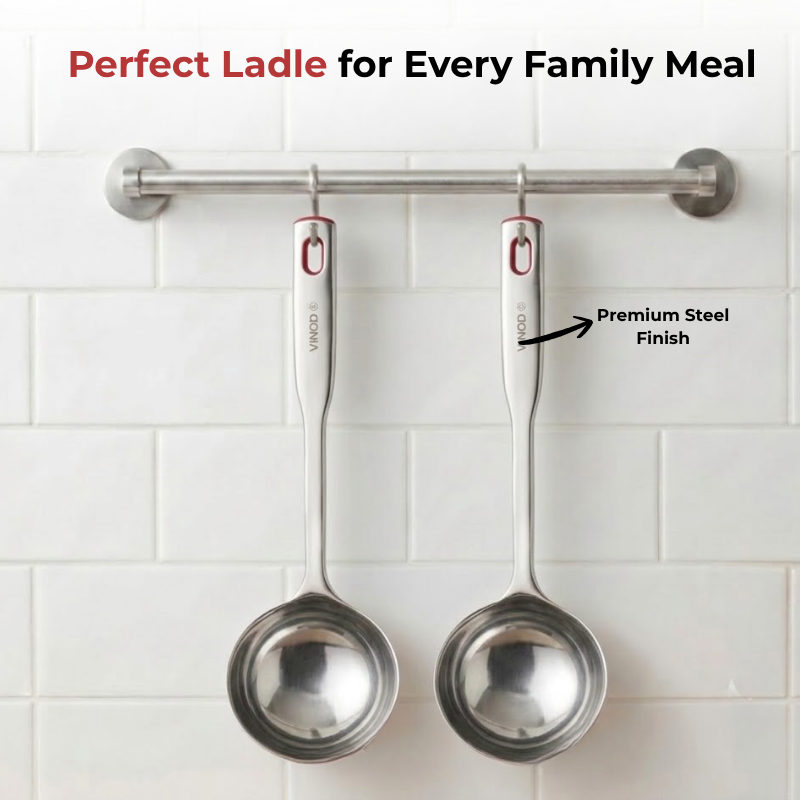 Vinod Queens stainless steel ladle serving spoon set of 2, 36 cm, No. 1, product view 8