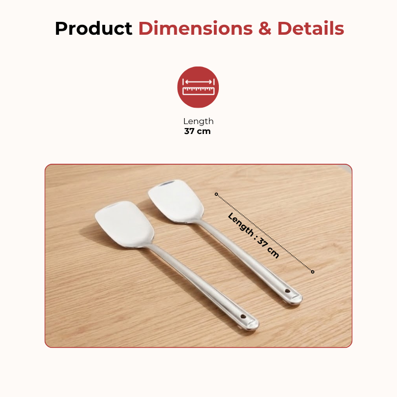 Vinod stainless steel basting turner / khurpa / cooking palta turner set of 2, 37 cm, product view 8
