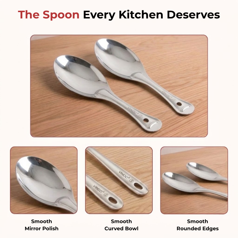 Vinod Stainless Steel Rice Server / Rice Spoon / Rice Chamcha Set of 2, product view 10