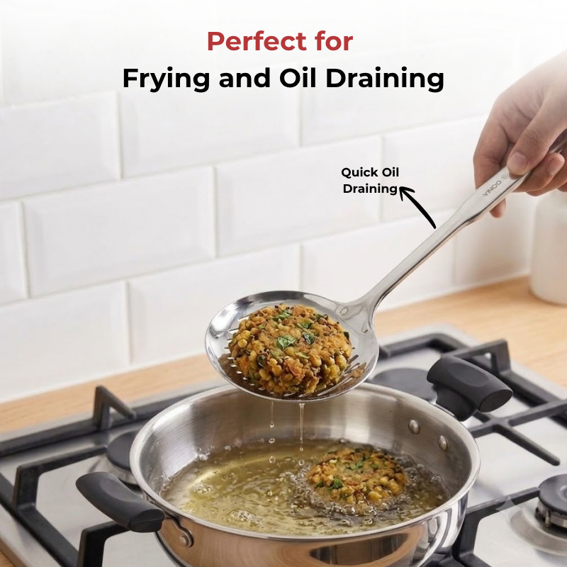 Vinod Stainless Steel Queens Skimmer Slotted Spoon Set of 2, product view 9