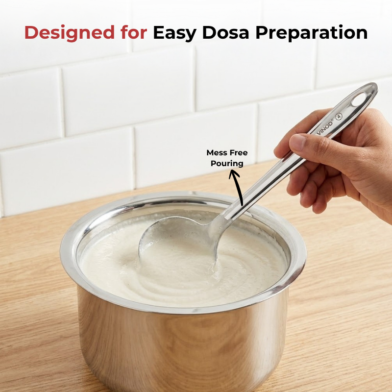 Vinod stainless steel dosa making spoon / ladle set of 2, product view 11