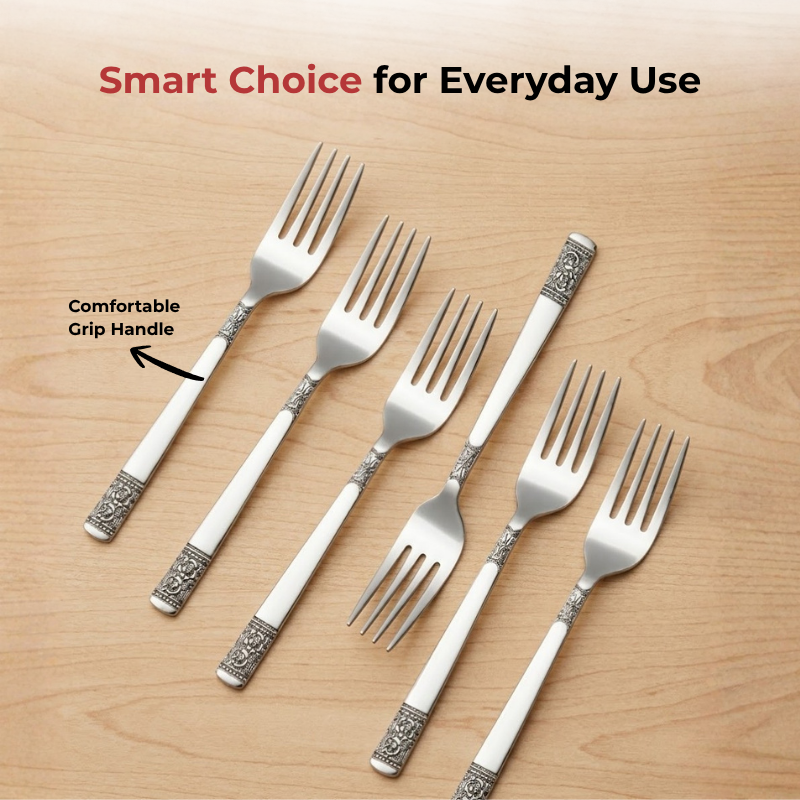 Vinod Moscow stainless steel dinner fork set of 12, product view 11