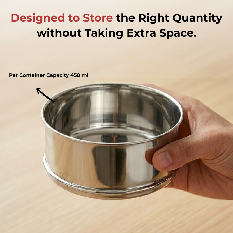 Vinod stainless steel deluxe hot tiffin with 5 compartments, product view 12