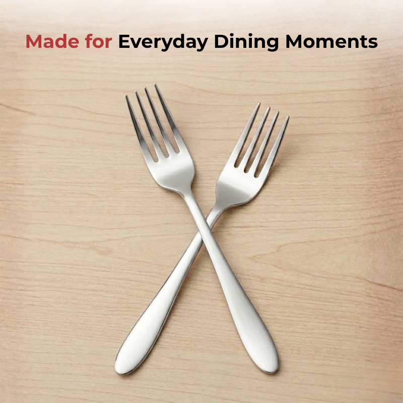 Vinod Florence stainless steel dinner fork set of 12, product view 11