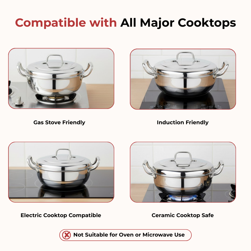 Vinod Doniv triply stainless steel idli dhokla steamer kadai with 6 plates, product view 7