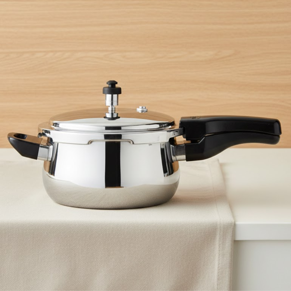 Vinod Doniv Titanium Triply Stainless Steel Pressure Cookers 5 Ltr, top view