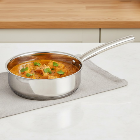 Vinod Doniv Majestic Stainless Steel Sandwich Bottom Fry Pan, front view
