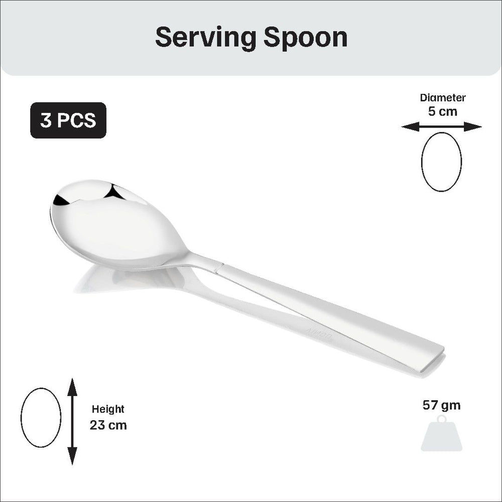 Vinod hammered stainless steel 51 piece dinner set, heavy gauge and dishwasher safe, service spoon