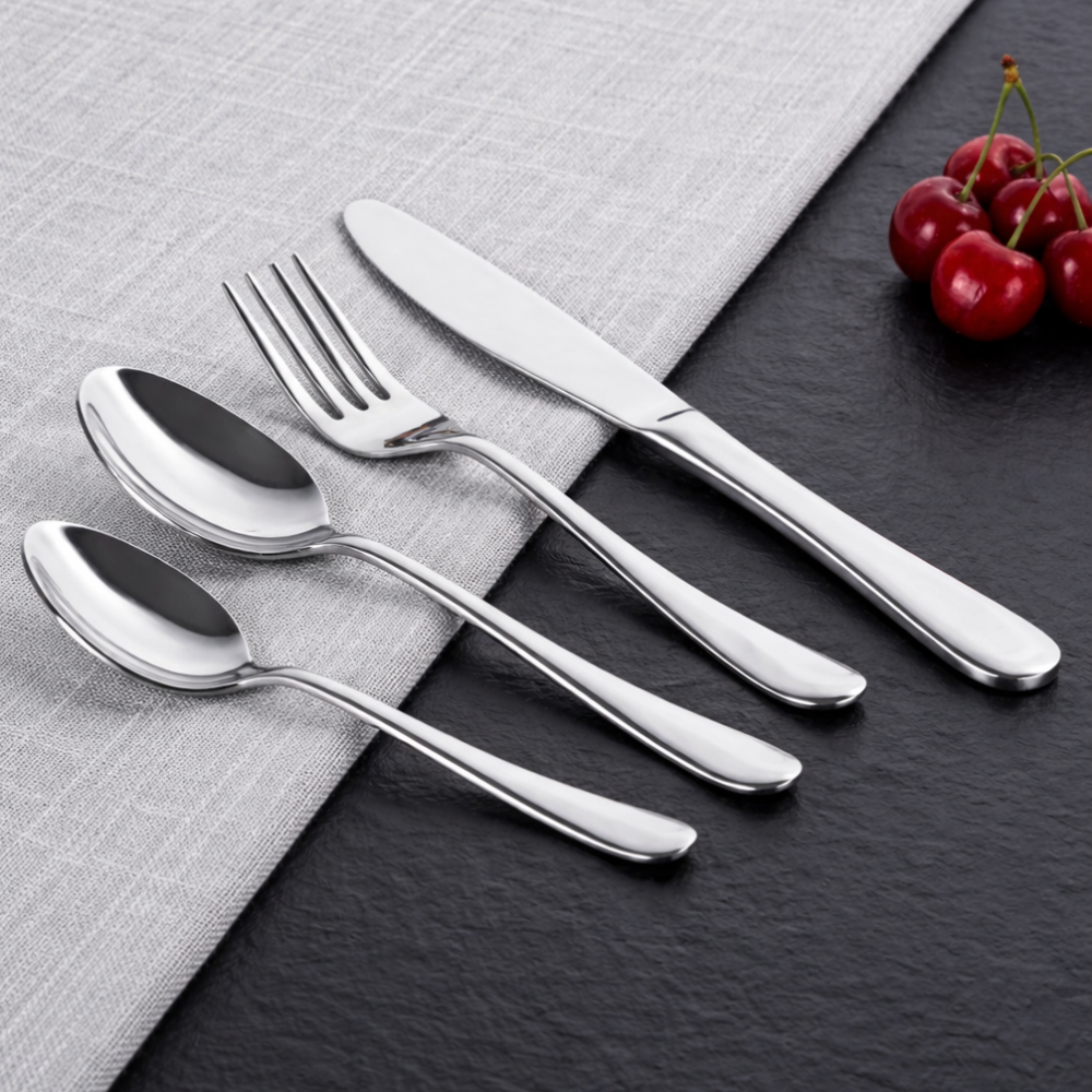 Vinod Stainless Steel Decora Cutlery 21 piece set, front view