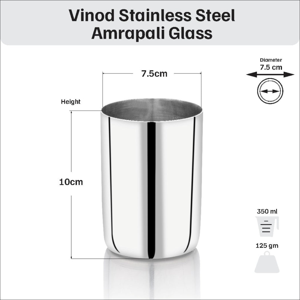 Vinod Stainless Steel Amrapali Glass