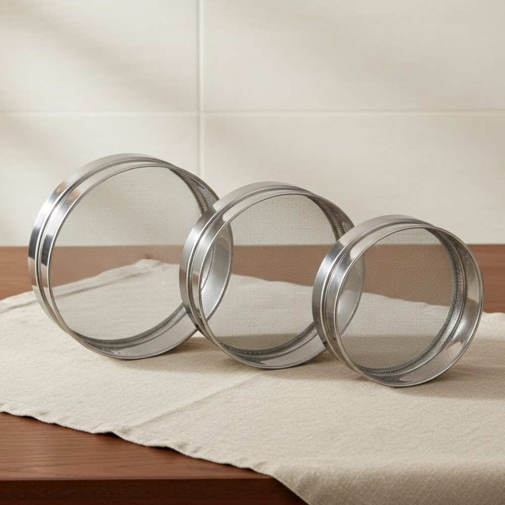 Vinod Stainless Steel Atta Chalni / Flour Sieve Channi, top view