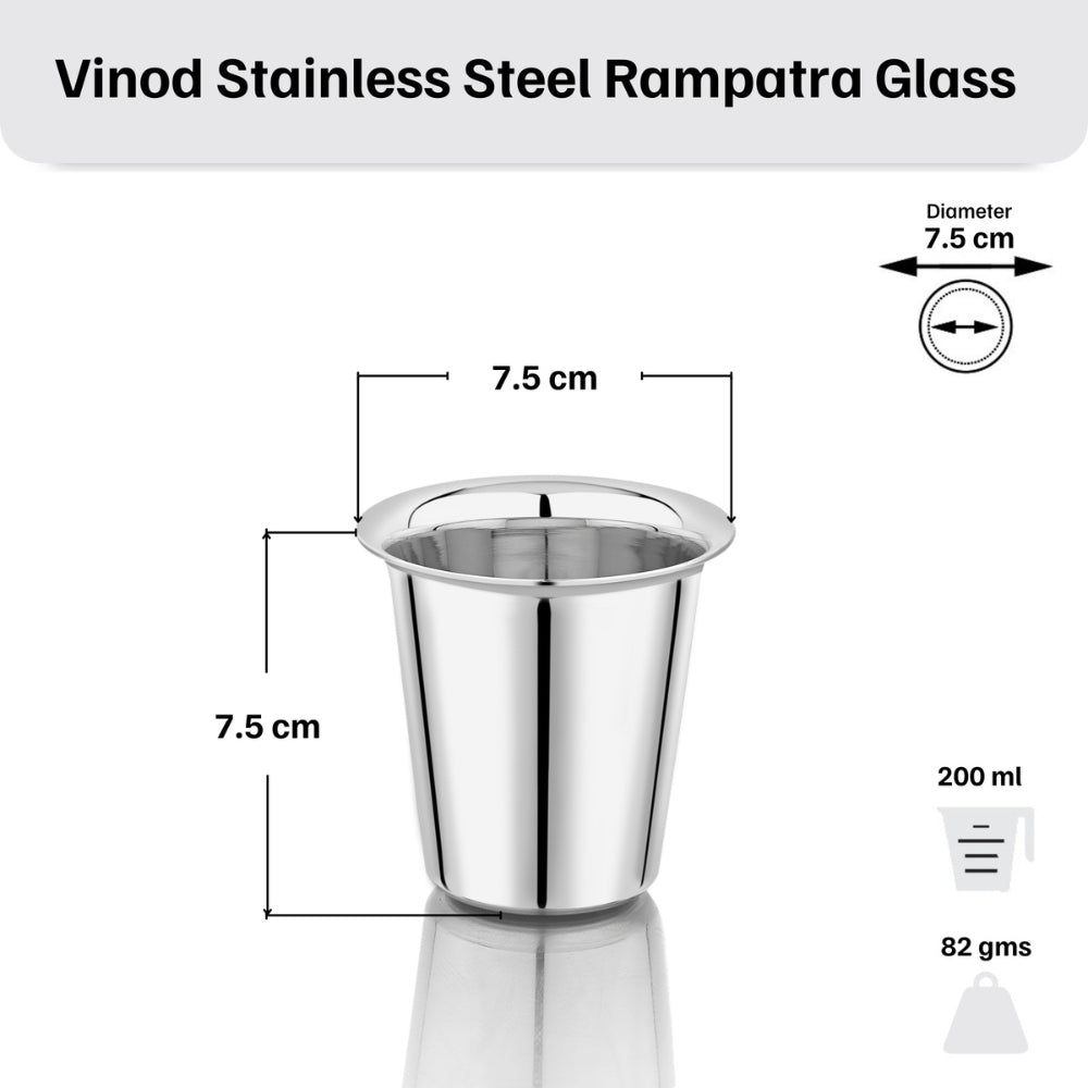 Vinod Stainless Steel Rampatra Glass