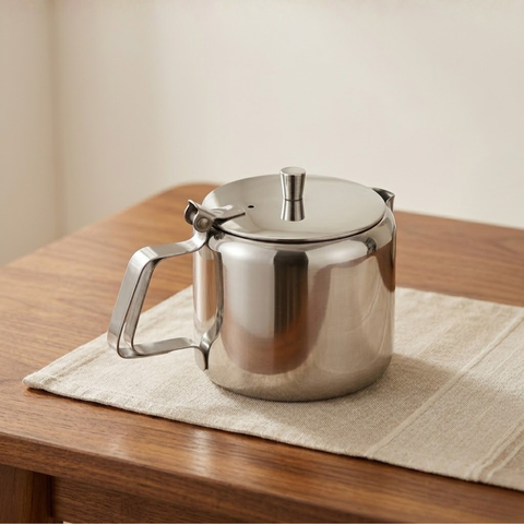 Vinod Stainless Steel Teapot - 350 ml, front view