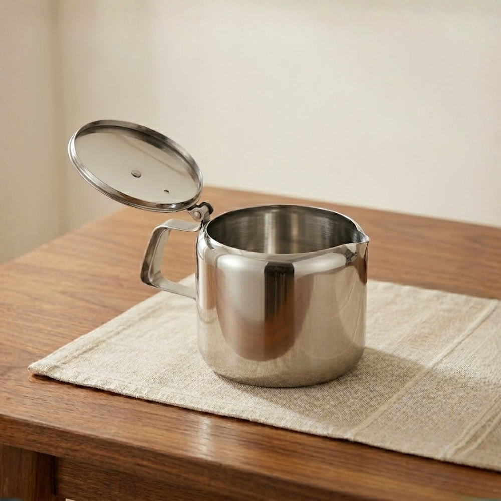 Vinod Stainless Steel Teapot - 350 ml, side view