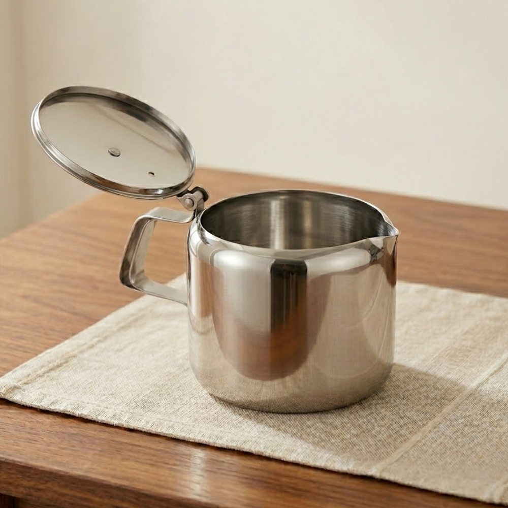 Vinod stainless steel teapot, 750 ml, side view
