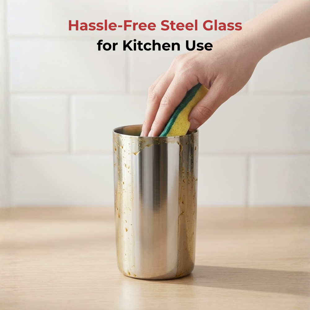 Vinod Stainless Steel Fusion Glass Set of 6 - 400 ml, product view 9