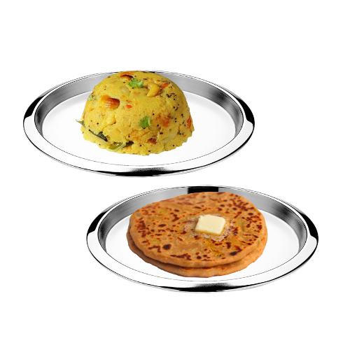 Vinod Stainless Steel Two Tone Plate