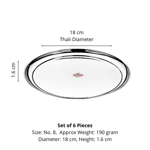 Vinod Stainless Steel Rajbhog Dish