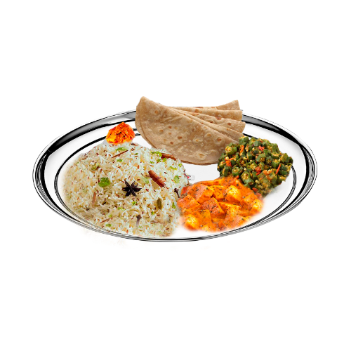 Vinod Stainless Steel Rajbhog Plate