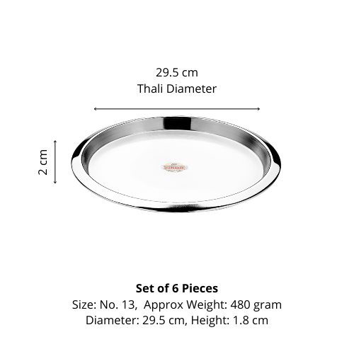 Vinod Stainless Steel Two Tone Plate