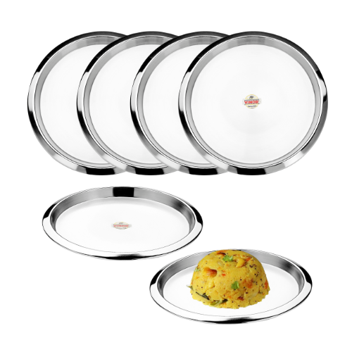 Vinod Stainless Steel Two Tone Plate