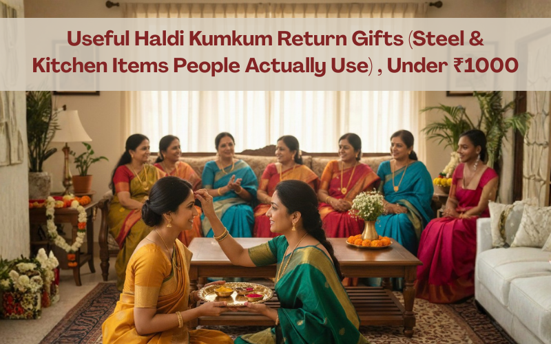 Useful Haldi Kumkum Return Gifts (Steel & Kitchen Items People Actually Use) Under ₹1000