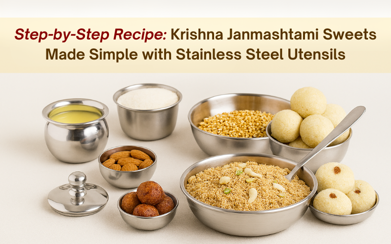 Step-by-Step Recipe: Krishna Janmashtami Sweets Made Simple with Stainless Steel Utensils