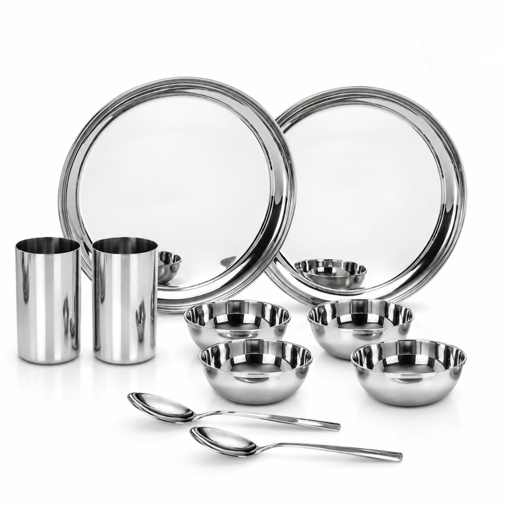 VINOD - 10 Pcs Stainless Steel Dinner Set
