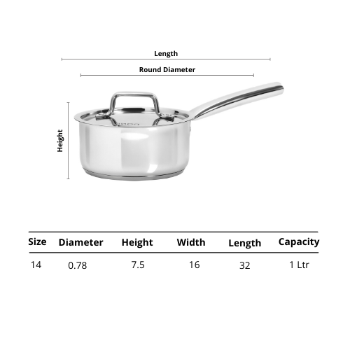 Vinod – Doniv Stainless Steel Sandwich Bottom Sauce Pan