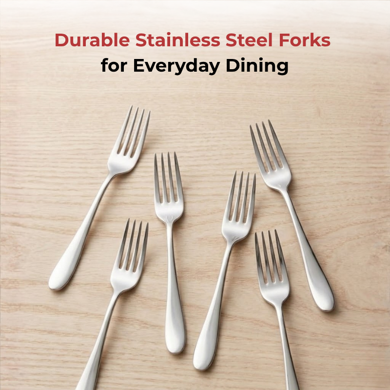 Vinod Florence stainless steel dinner fork set of 12, product view 12