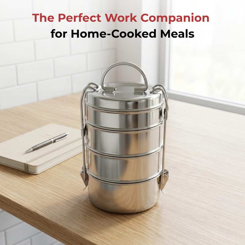 Vinod Stainless Steel Lunch Tiffin Set, product view 10